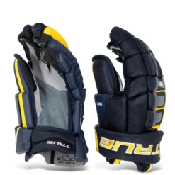 TRUE XC7 Junior Hockey Gloves -True true gloves true xc7 junior hockey gloves navy gold 12 28743813562434