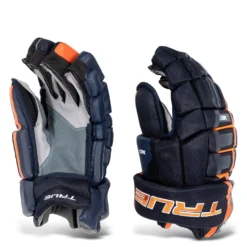 TRUE XC7 Junior Hockey Gloves -True true gloves true xc7 junior hockey gloves navy orange 12 28743813595202